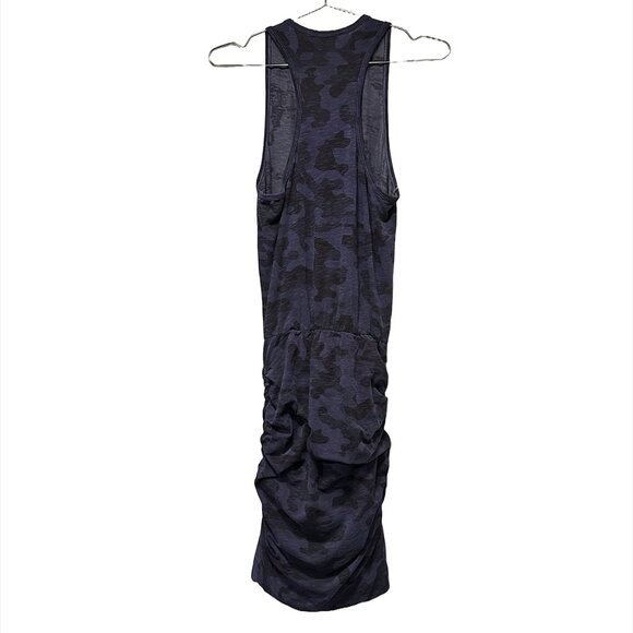 NWT - SUNDRY Knee Length Racer Back Tank Dress - Small - blue & black camo print - Picture 4 of 9